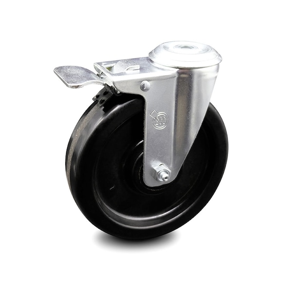 6 Inch Phenolic Wheel Bolt Hole Caster with Total Lock Brake